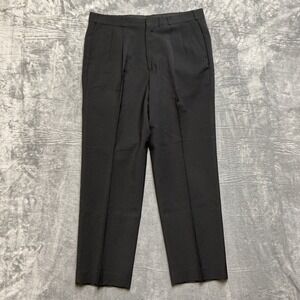 Thomson Rainy Day Pleated Dress Pants Mens 34x30 Black Wool Trousers